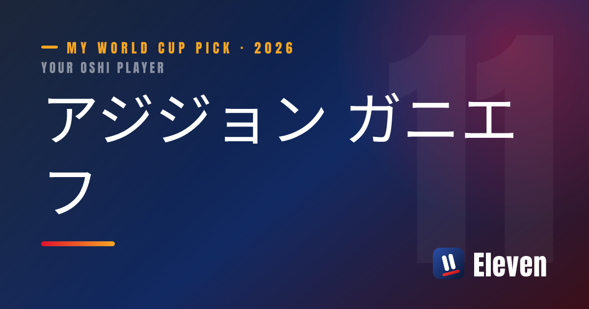 アジジョン ガニエフを推し選手としてシェアするカード