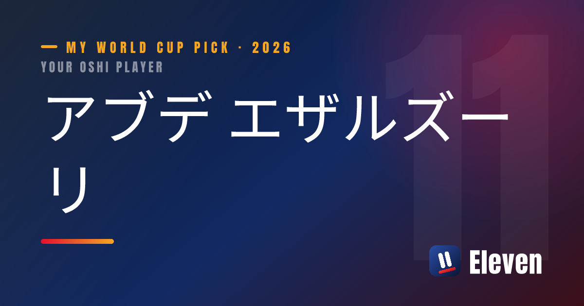 アブデ エザルズーリを推し選手としてシェアするカード