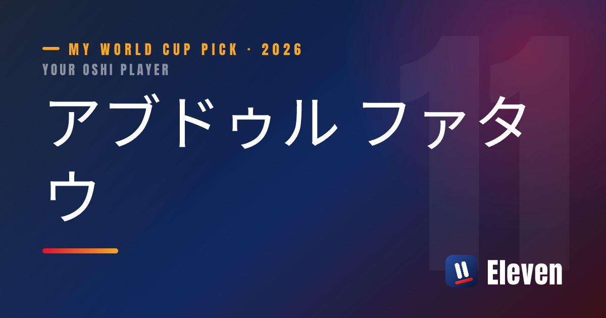 アブドゥル ファタウを推し選手としてシェアするカード