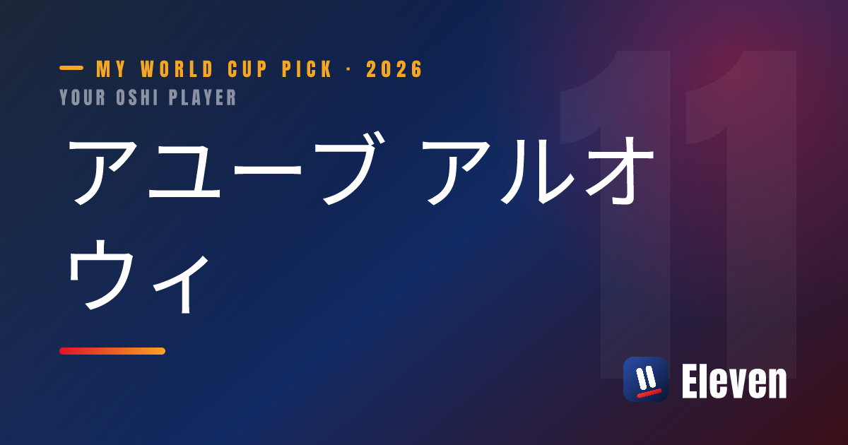 アユーブ アルオウィを推し選手としてシェアするカード