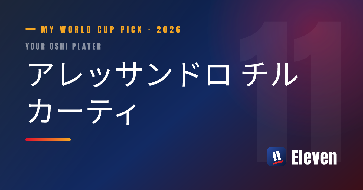 アレッサンドロ チルカーティを推し選手としてシェアするカード