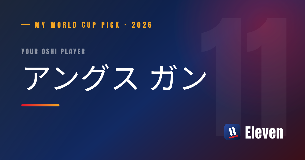 アングス ガンを推し選手としてシェアするカード