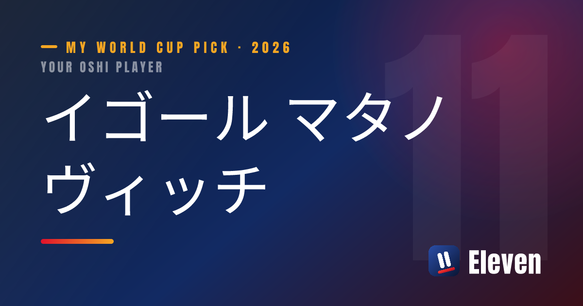 イゴール マタノヴィッチを推し選手としてシェアするカード