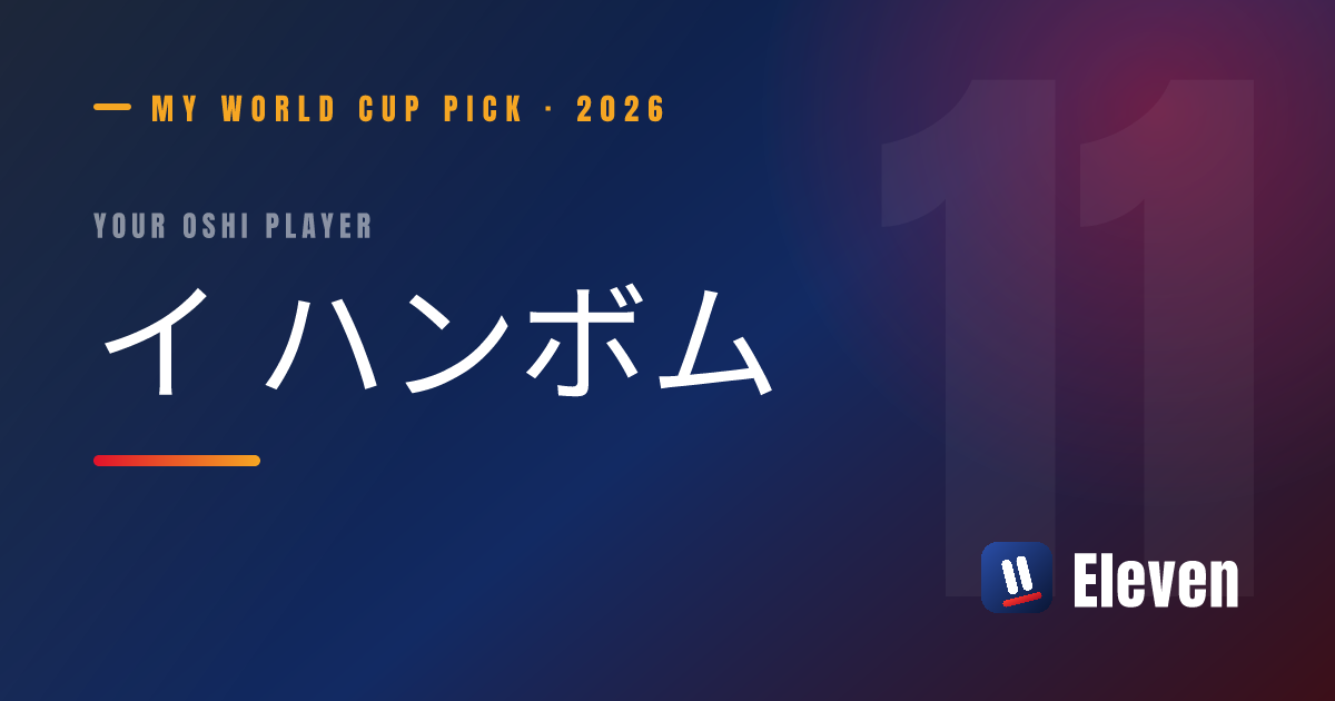 イ ハンボムを推し選手としてシェアするカード