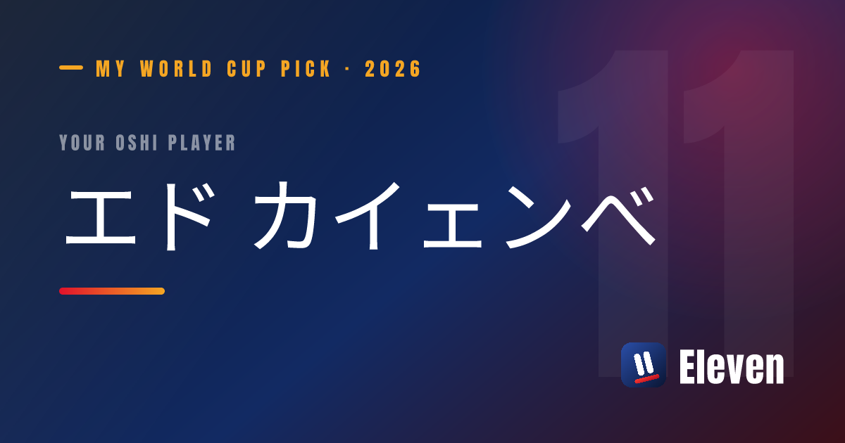 エド カイェンべを推し選手としてシェアするカード