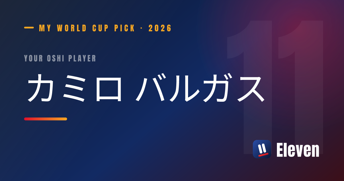 カミロ バルガスを推し選手としてシェアするカード