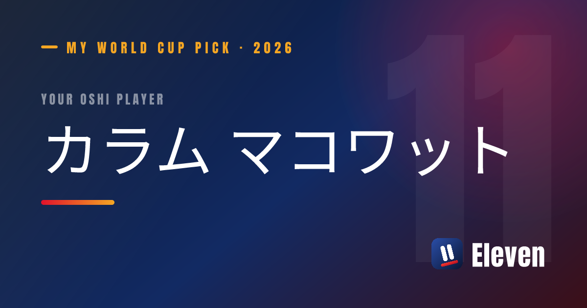 カラム マコワットを推し選手としてシェアするカード