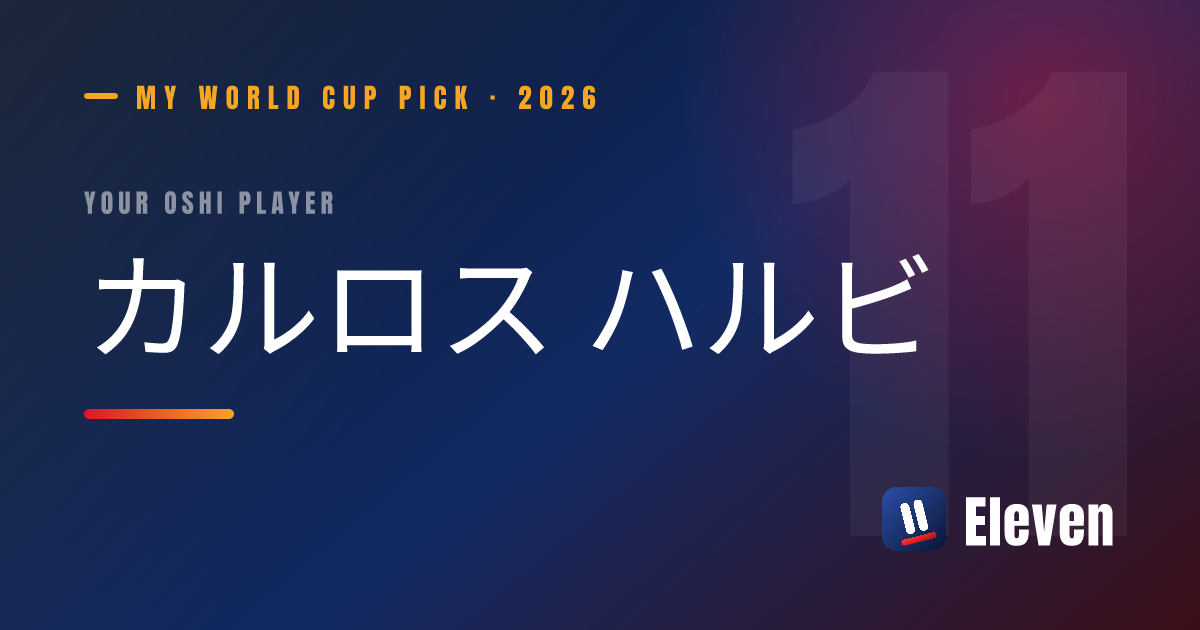 カルロス ハルビを推し選手としてシェアするカード