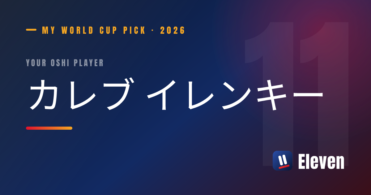 カレブ イレンキーを推し選手としてシェアするカード