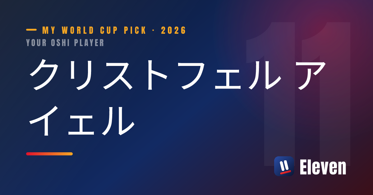 クリストフェル アイェルを推し選手としてシェアするカード