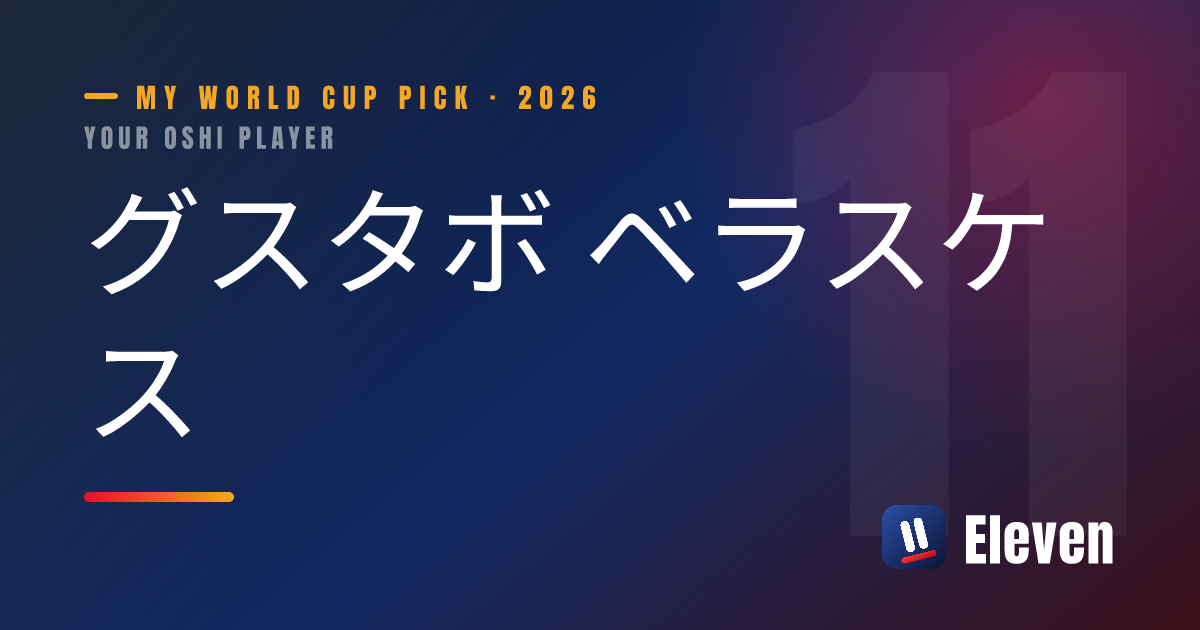 グスタボ ベラスケスを推し選手としてシェアするカード