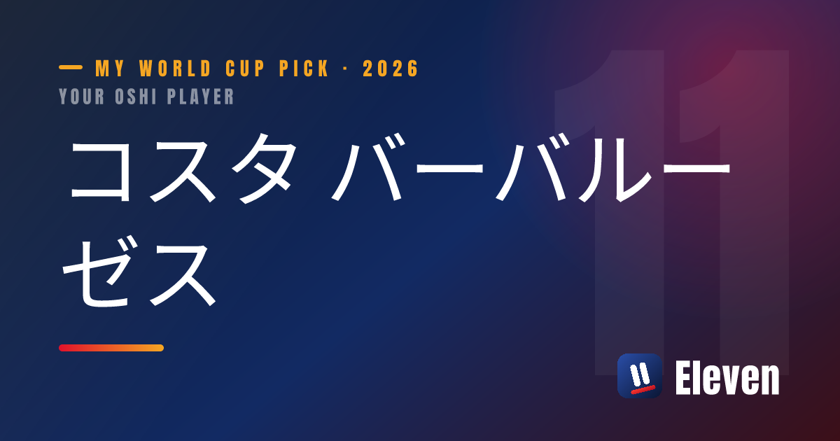 コスタ バーバルーゼスを推し選手としてシェアするカード
