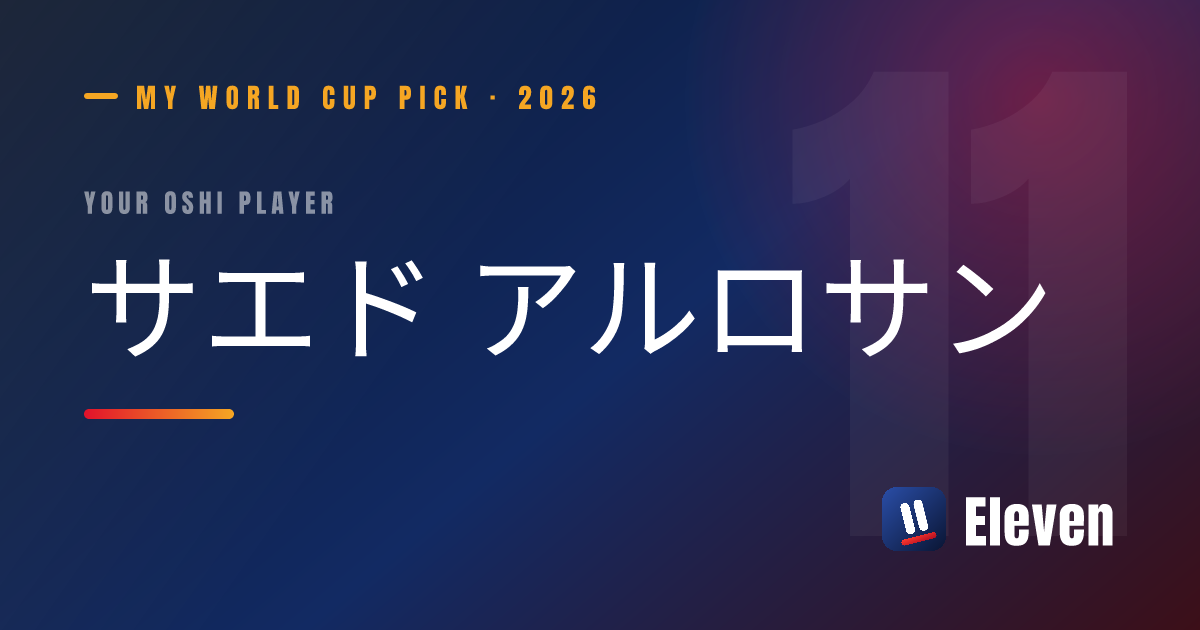 サエド アルロサンを推し選手としてシェアするカード