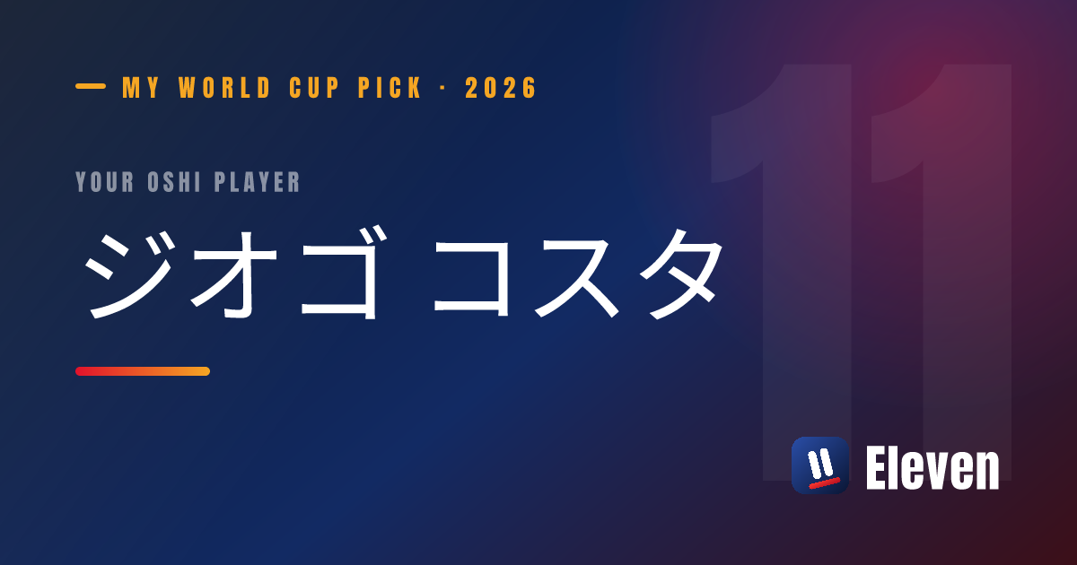 ジオゴ コスタを推し選手としてシェアするカード