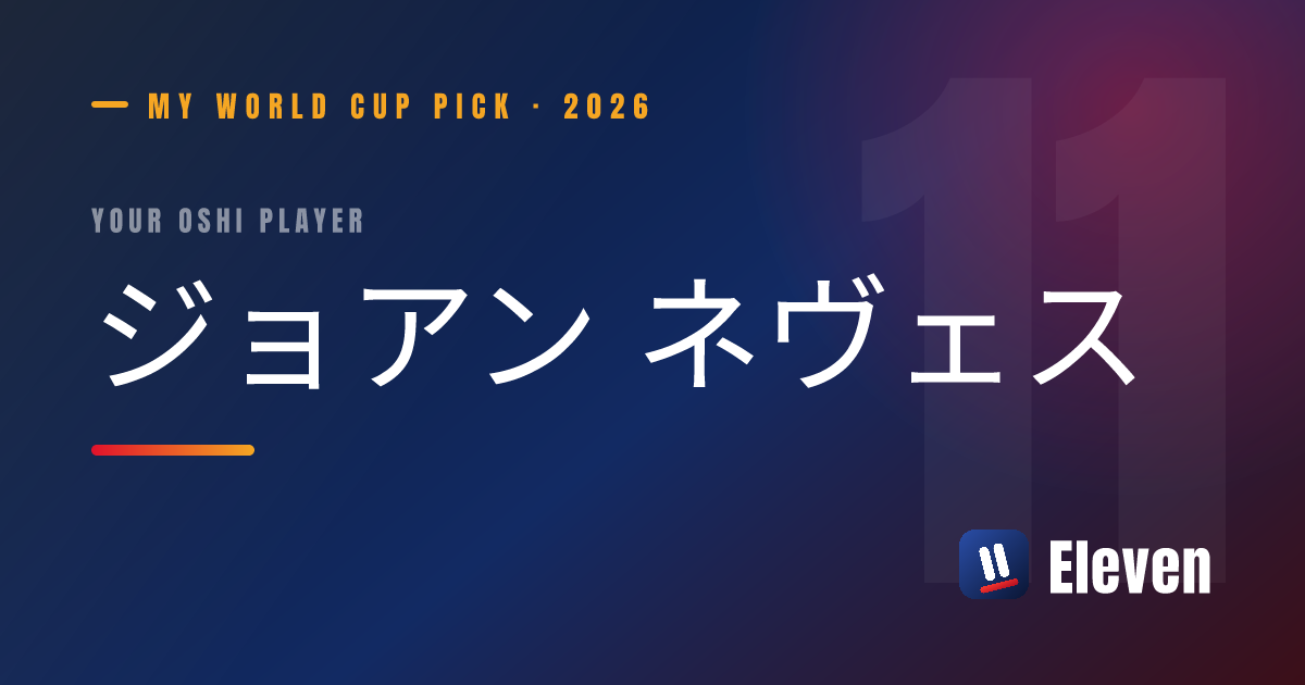 ジョアン ネヴェスを推し選手としてシェアするカード