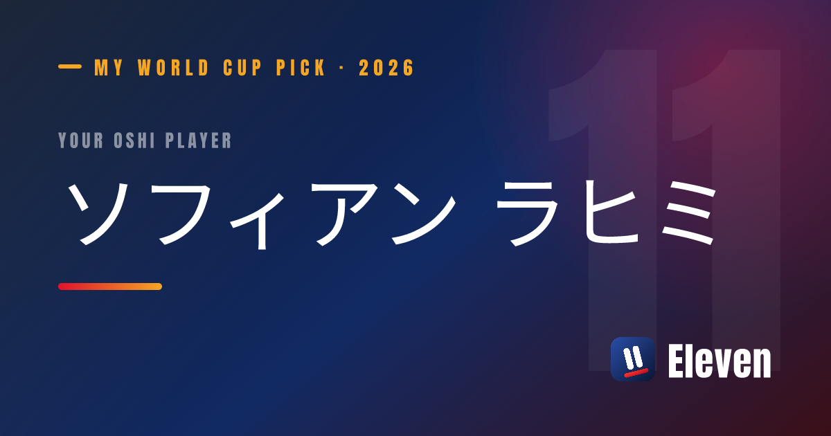ソフィアン ラヒミを推し選手としてシェアするカード