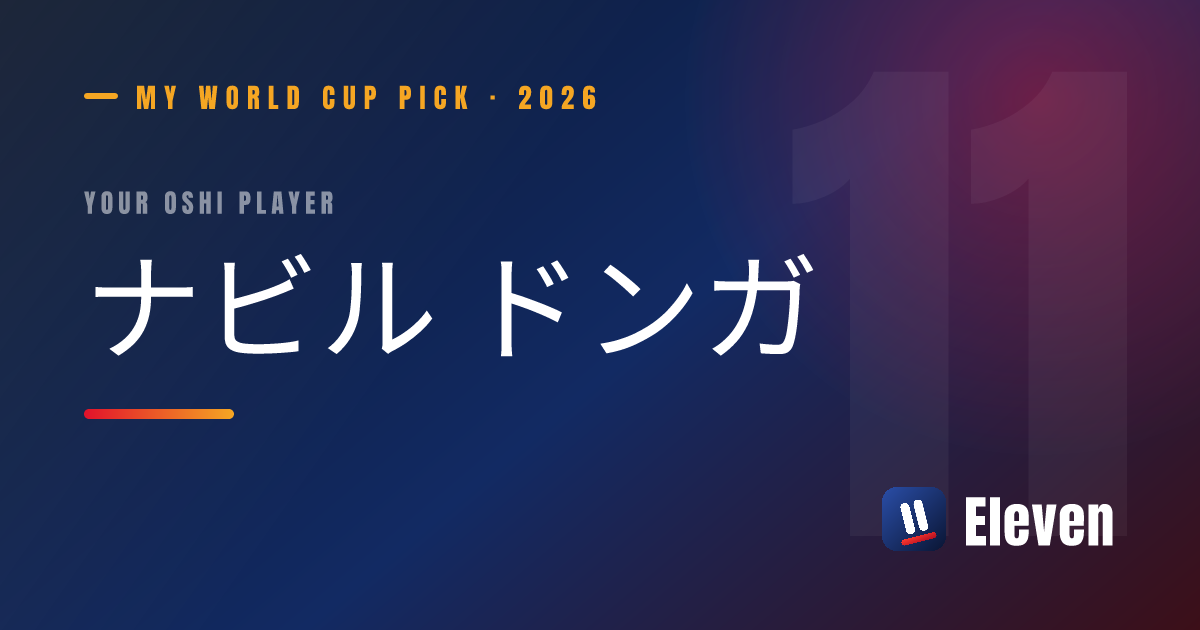 ナビル ドンガを推し選手としてシェアするカード