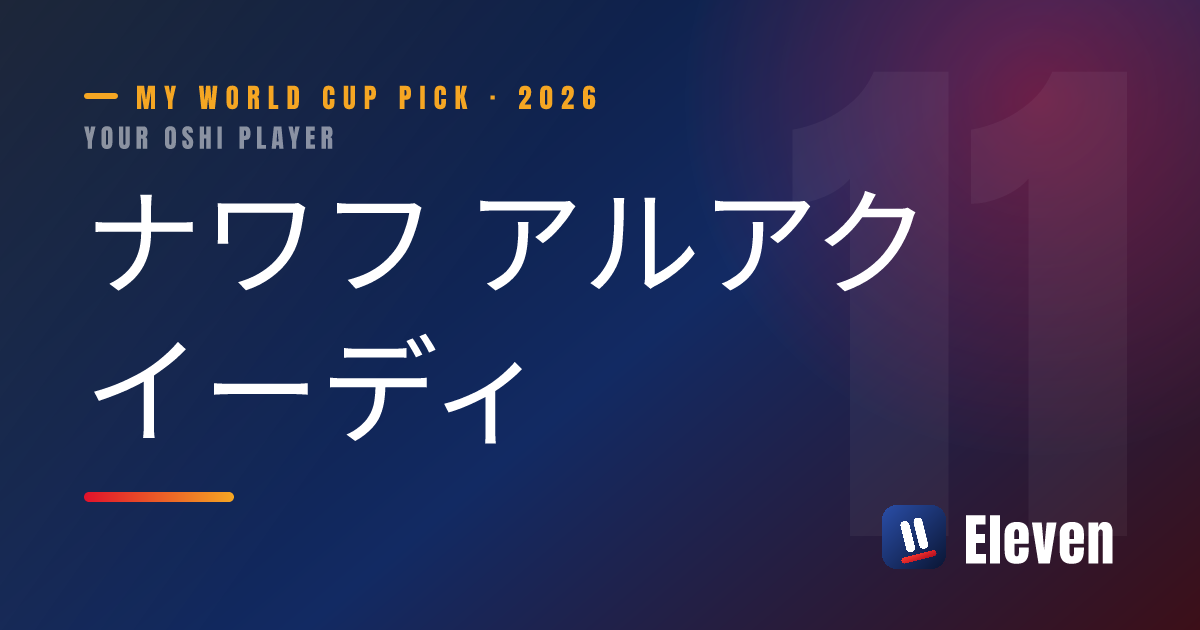ナワフ アルアクイーディを推し選手としてシェアするカード