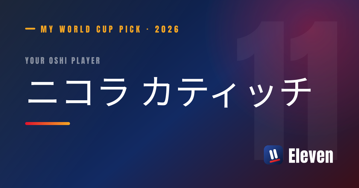 ニコラ カティッチを推し選手としてシェアするカード