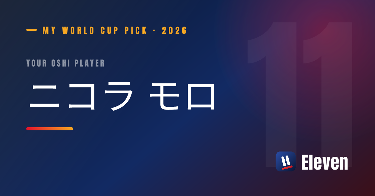 ニコラ モロを推し選手としてシェアするカード