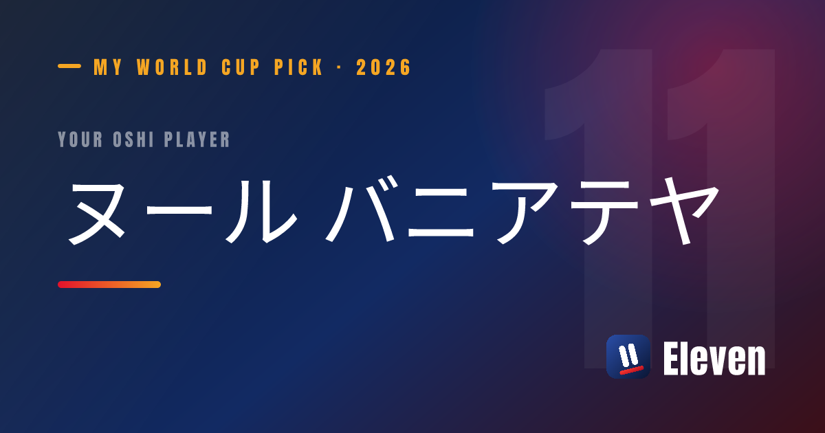 ヌール バニアテヤを推し選手としてシェアするカード