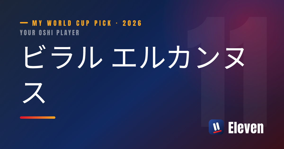 ビラル エルカンヌスを推し選手としてシェアするカード