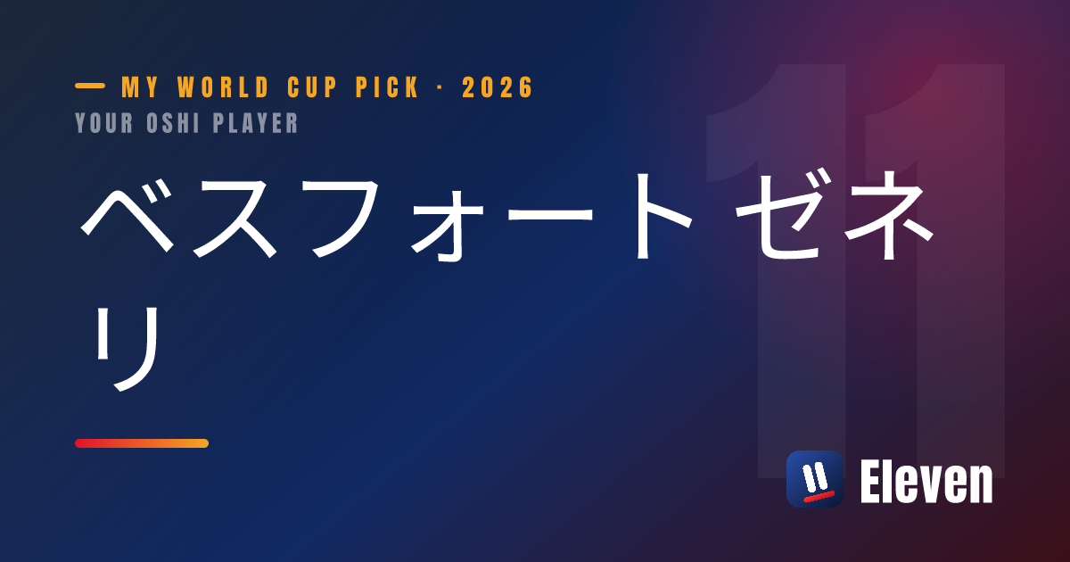 ベスフォート ゼネリを推し選手としてシェアするカード