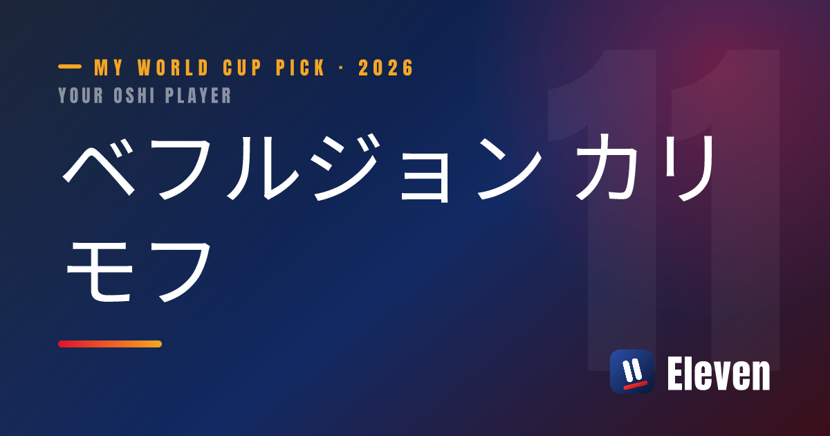 ベフルジョン カリモフを推し選手としてシェアするカード