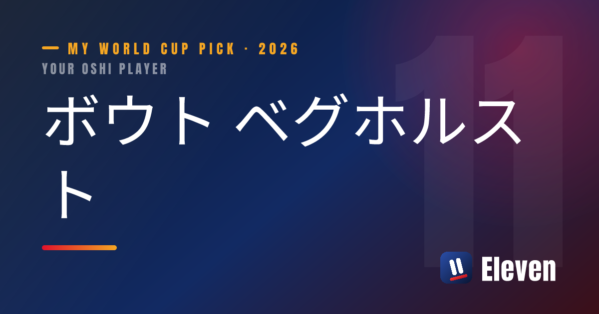 ボウト ベグホルストを推し選手としてシェアするカード