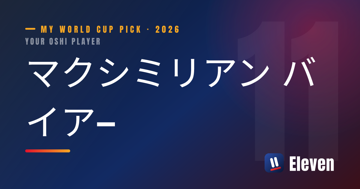 マクシミリアン バイア―を推し選手としてシェアするカード
