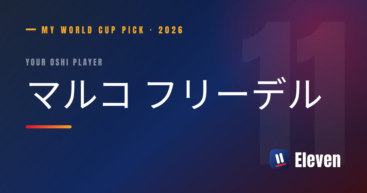 マルコ フリーデルを推し選手としてシェアするカード