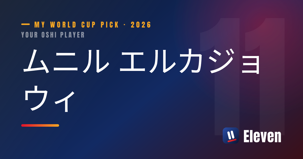 ムニル エルカジョウィを推し選手としてシェアするカード