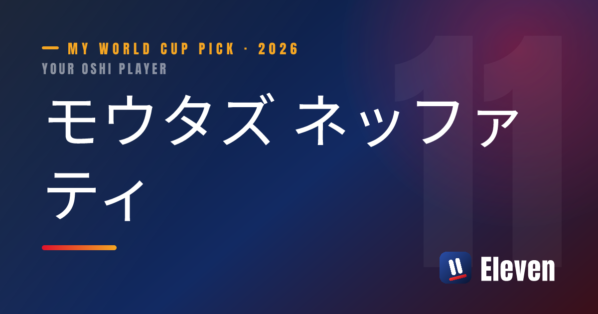 モウタズ ネッファティを推し選手としてシェアするカード