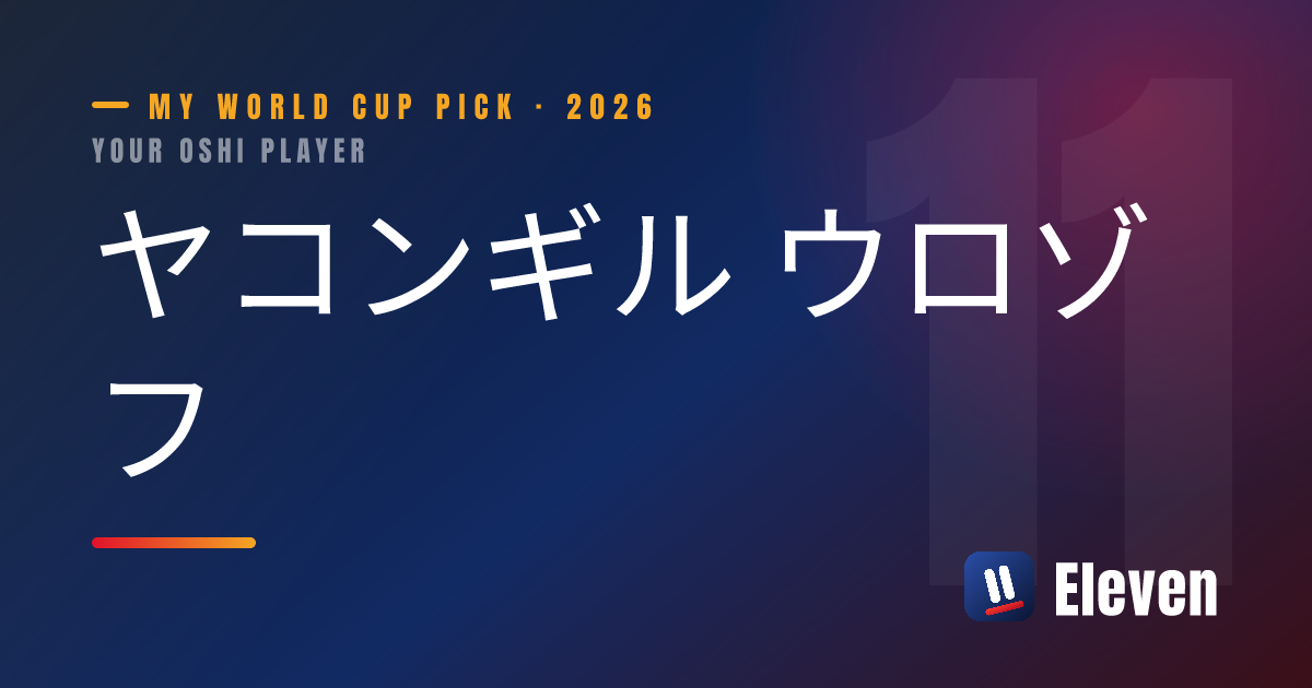 ヤコンギル ウロゾフを推し選手としてシェアするカード