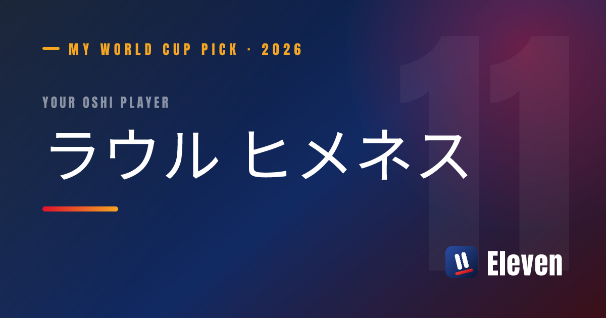 ラウル ヒメネスを推し選手としてシェアするカード
