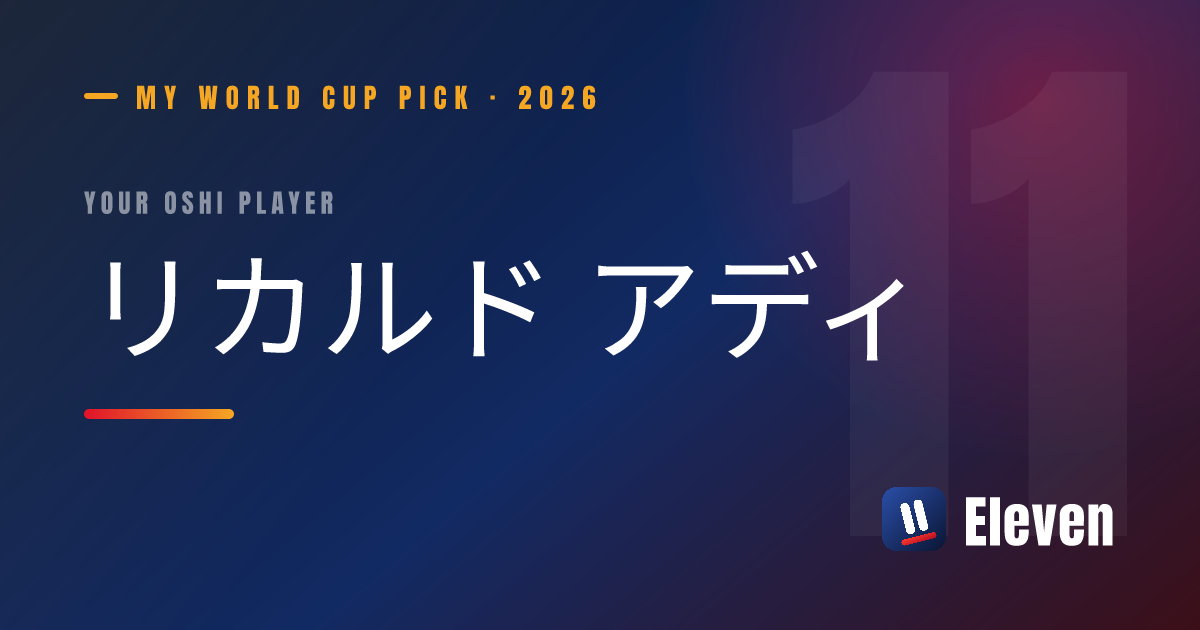 リカルド アディを推し選手としてシェアするカード