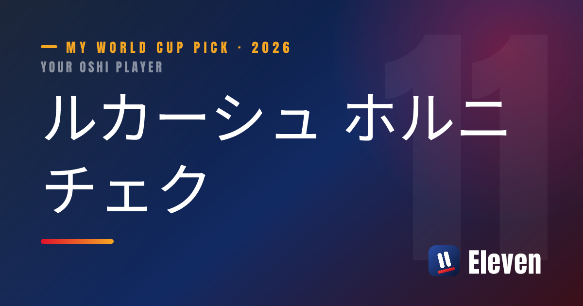 ルカーシュ ホルニチェクを推し選手としてシェアするカード
