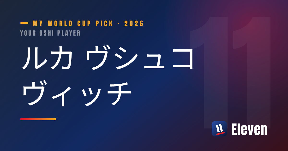 ルカ ヴシュコヴィッチを推し選手としてシェアするカード
