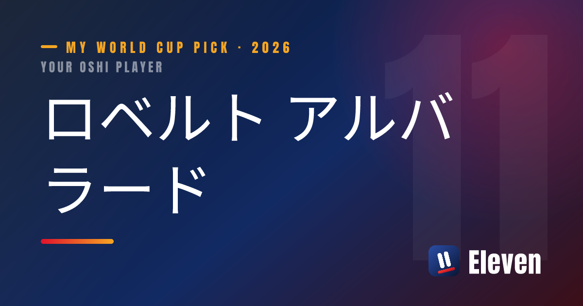 ロベルト アルバラードを推し選手としてシェアするカード