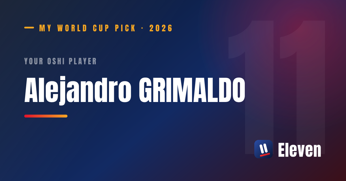 アレハンドロ・グリマルドを推し選手としてシェアするカード