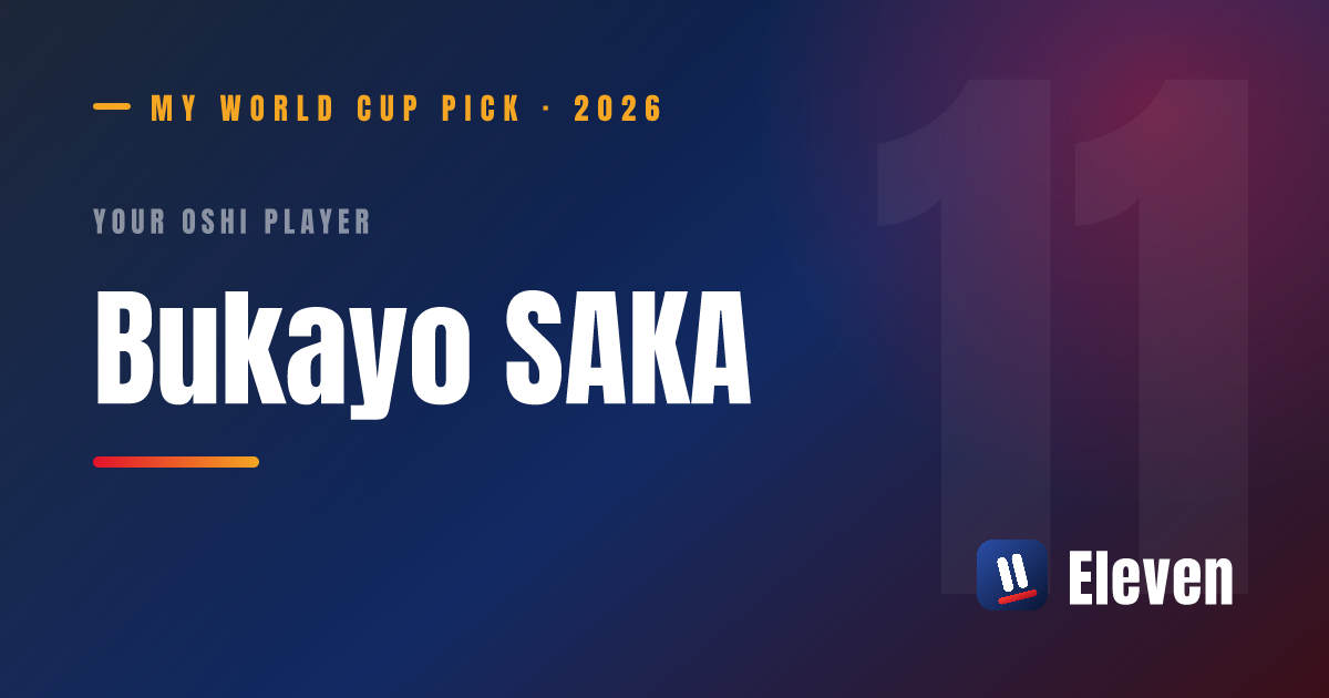 ブカヨ・サカを推し選手としてシェアするカード