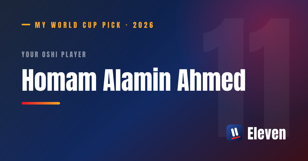 ホマム・アルアミン・アフメドを推し選手としてシェアするカード