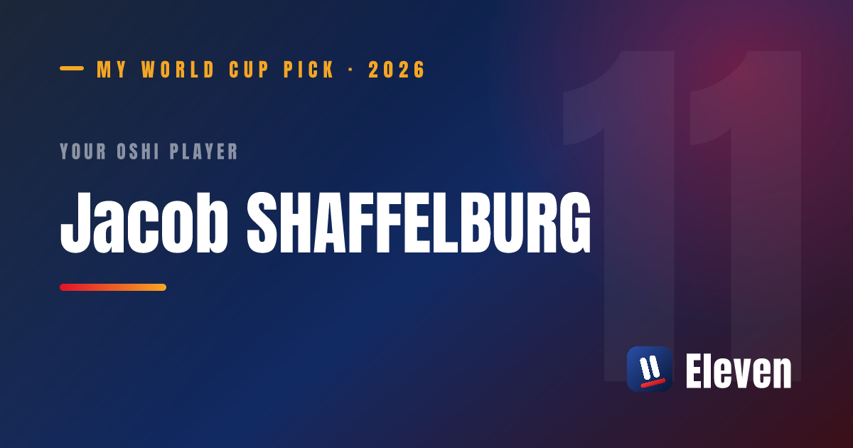 ジェイコブ シャッフェルバーグを推し選手としてシェアするカード