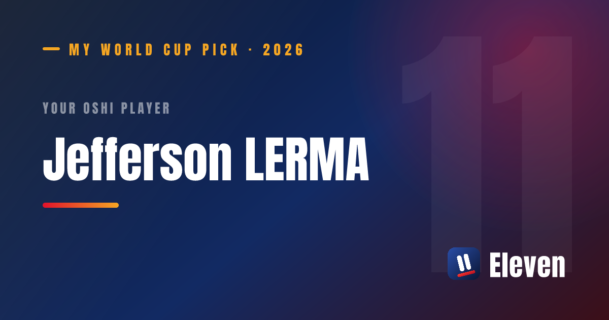 ジェフェルソン・レルマを推し選手としてシェアするカード