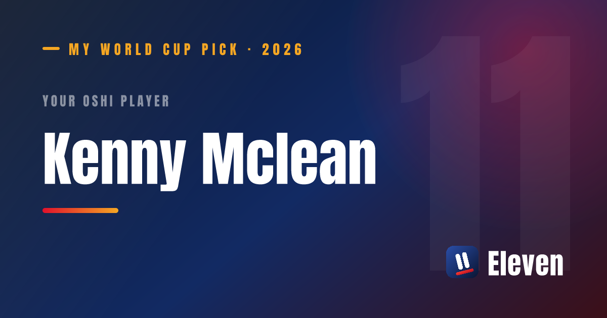 ケニー・マクリーンを推し選手としてシェアするカード