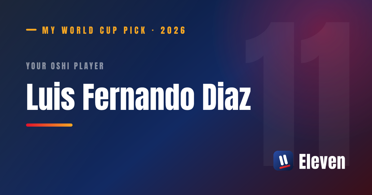 ルイス・ディアスを推し選手としてシェアするカード