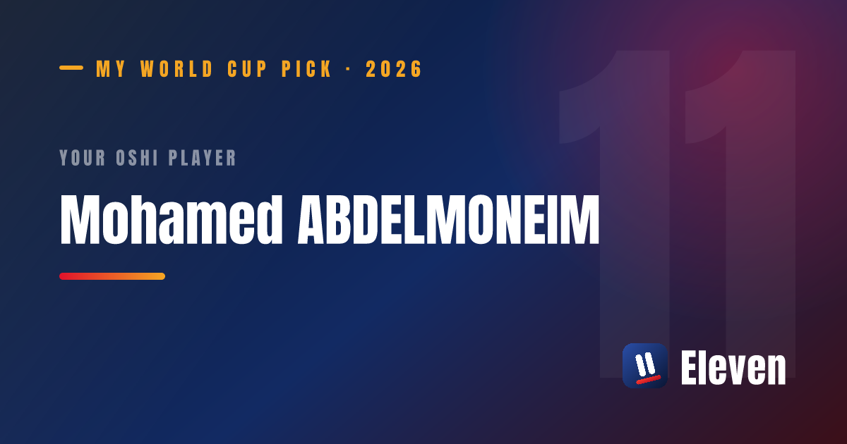 モハメド・アブデルモネイムを推し選手としてシェアするカード