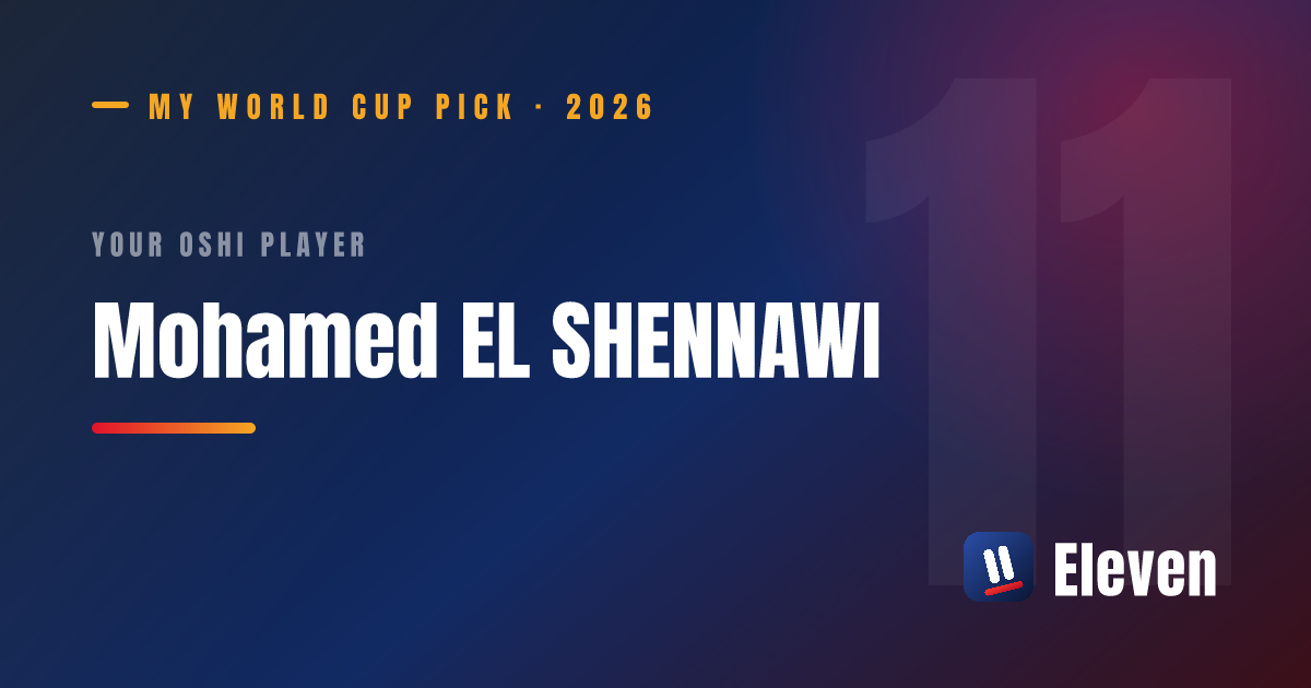 モハメド・エル・シェナウィを推し選手としてシェアするカード