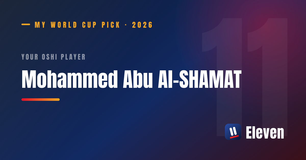 モハメド・アブ・アル・シャマトを推し選手としてシェアするカード