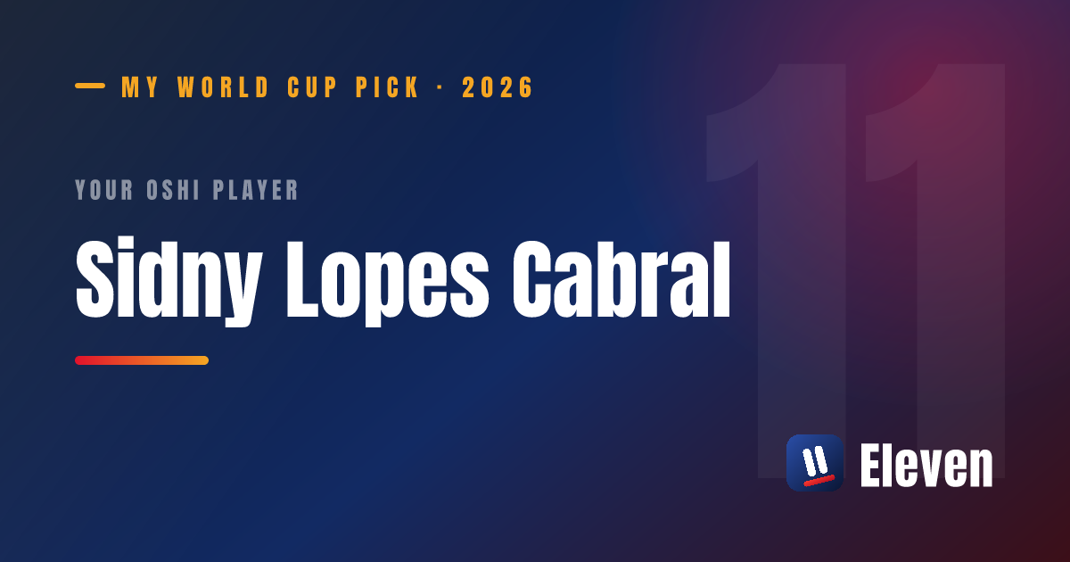 シドニー・ロペス・カブラルを推し選手としてシェアするカード